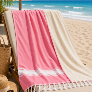 Fouta éponge - Pink