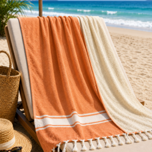 Fouta éponge - Terracotta