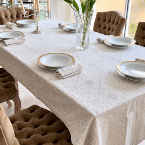 Nappe de table en coton avec ses 6 serviettes
